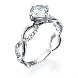 Picture of Interlacing together engagement ring