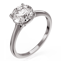 Picture of Solitaire engagement ring. Low or Standard profile