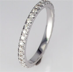 Picture of matching wedding band 36 round diamonds, 0.40 carat, 2.3 mm width.