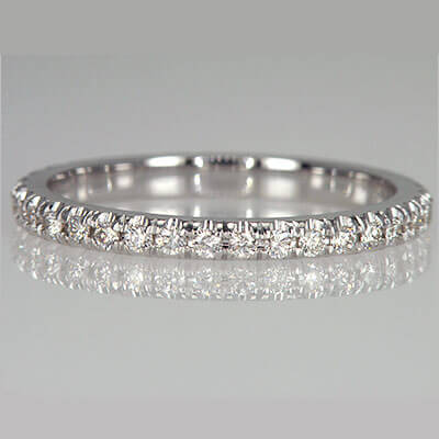 matching wedding band 36 round diamonds, 0.40 carat, 2.3 mm width.