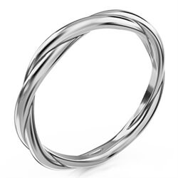 Picture of Crystal- the rope wedding band