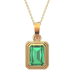 Picture of 1.50 carat Chatham Emerald pendant