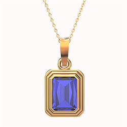 Picture of 2 Carat Blue Sapphire Radiant or Emerald shape