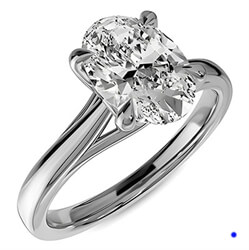 Picture of Buddies cathedral solitaire engagement ring settings for Ovals, Radiants and Emeralds