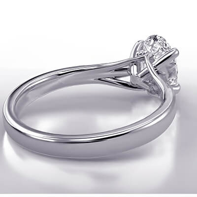 Buddies cathedral solitaire engagement ring settings for Ovals, Radiants and Emeralds