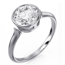 Picture of Low Profile Designers Bezel Engagement ring Setting