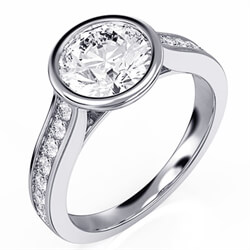 Picture of Low or Standard Profile Bezel Engagement ring setting