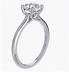 Picture of Romantic solitaire engagement ring for all shapres and sizes