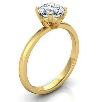 Montura de anillo de compromiso de oro con solitario Novo Classic