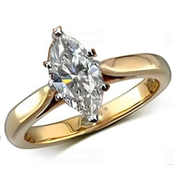 Foto Engaste de anillo de compromiso de oro marquesa de