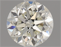 0.70 Carats, Round Diamond with GD Cut, K Color, SI1 Clarity and Certified by GIA