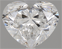 0.90 Carats, Heart Diamond with  Cut, E Color, VS2 Clarity and Certified by GIA