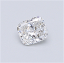 0.45 Carats, Cushion Diamond with  Cut, D Color, SI2 Clarity and Certified by EGL