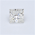 0.50 Carats, Princess Diamond with  Cut, D Color, VVS2 Clarity and Certified by EGL