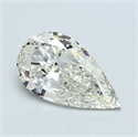 1.00 Carats, Pear Diamond with  Cut, G Color, SI1 Clarity and Certified by EGL