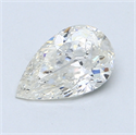 0.90 Carats, Pear Diamond with  Cut, E Color, SI2 Clarity and Certified by EGL