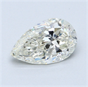 1.00 Carats, Pear Diamond with  Cut, H Color, SI1 Clarity and Certified by EGL