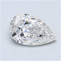 0.91 Carats, Pear Diamond with  Cut, D Color, SI2 Clarity and Certified by EGL