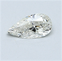0.51 Carats, Pear Diamond with  Cut, G Color, SI2 Clarity and Certified by EGL