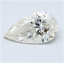1.00 Carats, Pear Diamond with  Cut, G Color, SI2 Clarity and Certified by EGL