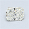 0.81 Carats, Radiant Diamond with  Cut, F Color, SI1 Clarity and Certified by EGL