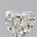 0.45 Carats, HEART Diamond with  Cut, K Color, VS2 Clarity and Certified by GIA