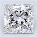 0.31 Carats, Princess Diamond with Very Good Cut, E Color, VS1 Clarity and Certified CGL