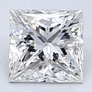 0.31 Carats, Princess Diamond with Very Good Cut, E Color, VS1 Clarity and Certified CGL, Stock 370217