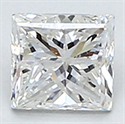 0.39 Carats, Princess natural Diamond with Good Cut, F Color, VS2 Clarity and Certified By CGL