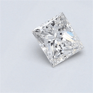 0.55 Carats, Princess Diamond with Very Good Cut, E Color, SI1 Clarity and Certified By EGS/EGL, Stock 370603