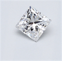 0.59 Carats, Princess Diamond , Very Good Cut, D SI2. Eye Clean and Certified By GIA