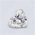 0.61 Carats, Heart Diamond with Very Good Cut, F Color, VS2 Clarity and Certified By EGL