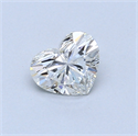 0.50 Carats, Heart Diamond with  Cut, F Color, VS2 Clarity and Certified by GIA