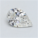 0.70 Carats, Pear Diamond with  Cut, F Color, VVS1 Clarity and Certified by GIA