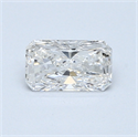 0.61 Carats, Radiant Diamond with  Cut, G Color, I1 Clarity and Certified by GIA