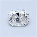 0.54 Carats, Radiant Diamond with  Cut, G Color, VVS2 Clarity and Certified by GIA