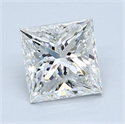 1.51 Carats, Princess Diamond with  Cut, H Color, VS2 Clarity and Certified by GIA