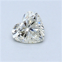 0.50 Carats, Heart Diamond with  Cut, H Color, VS2 Clarity and Certified by EGL