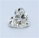 0.50 Carats, Heart Diamond with  Cut, J Color, VS1 Clarity and Certified by GIA