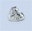 0.50 Carats, Heart Diamond with  Cut, J Color, SI2 Clarity and Certified by GIA