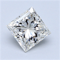 1.51 Carats, Princess Diamond with  Cut, H Color, VS1 Clarity and Certified by GIA
