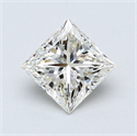 1.70 Carats, Princess Diamond with  Cut, I Color, VS1 Clarity and Certified by GIA