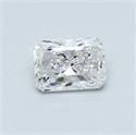 0.49 Carats, Radiant Diamond with  Cut, E Color, VS2 Clarity and Certified by GIA