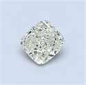 0.50 Carats, Cushion Diamond with  Cut, N Color, SI2 Clarity and Certified by GIA
