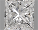 1.51 Carats, Princess Diamond with  Cut, D Color, VS1 Clarity and Certified by EGL