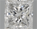 2.26 Carats, Princess Diamond with  Cut, F Color, SI2 Clarity and Certified by EGL