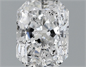 0.93 Carats, Radiant Diamond with  Cut, D Color, SI2 Clarity and Certified by EGL