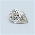 0.44 Carats, Pear Diamond with  Cut, K Color, SI1 Clarity and Certified by GIA