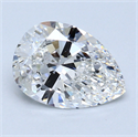 2.00 Carats, Pear Diamond with  Cut, E Color, VVS2 Clarity and Certified by GIA