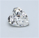 0.72 Carats, Heart Diamond with  Cut, E Color, VVS2 Clarity and Certified by GIA